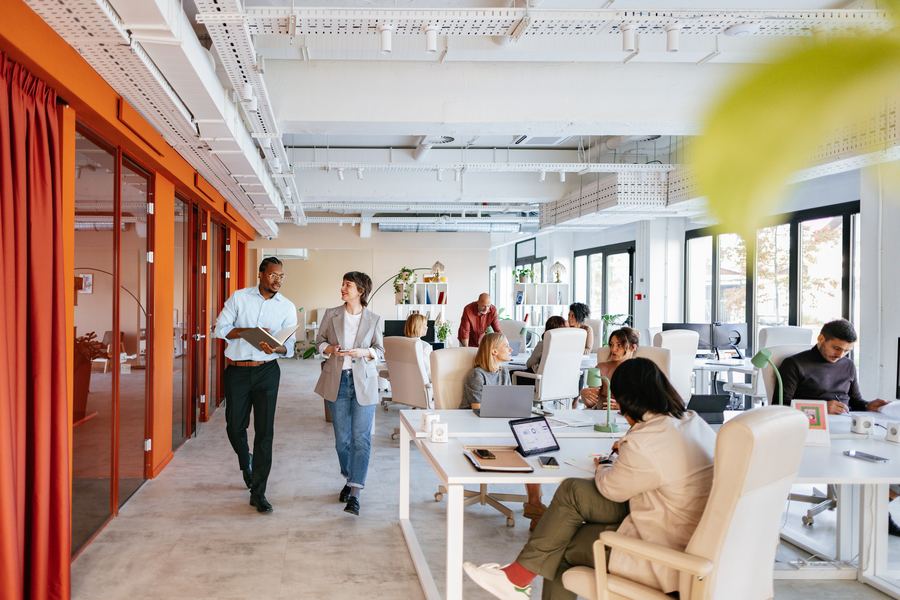 Modern office workspace