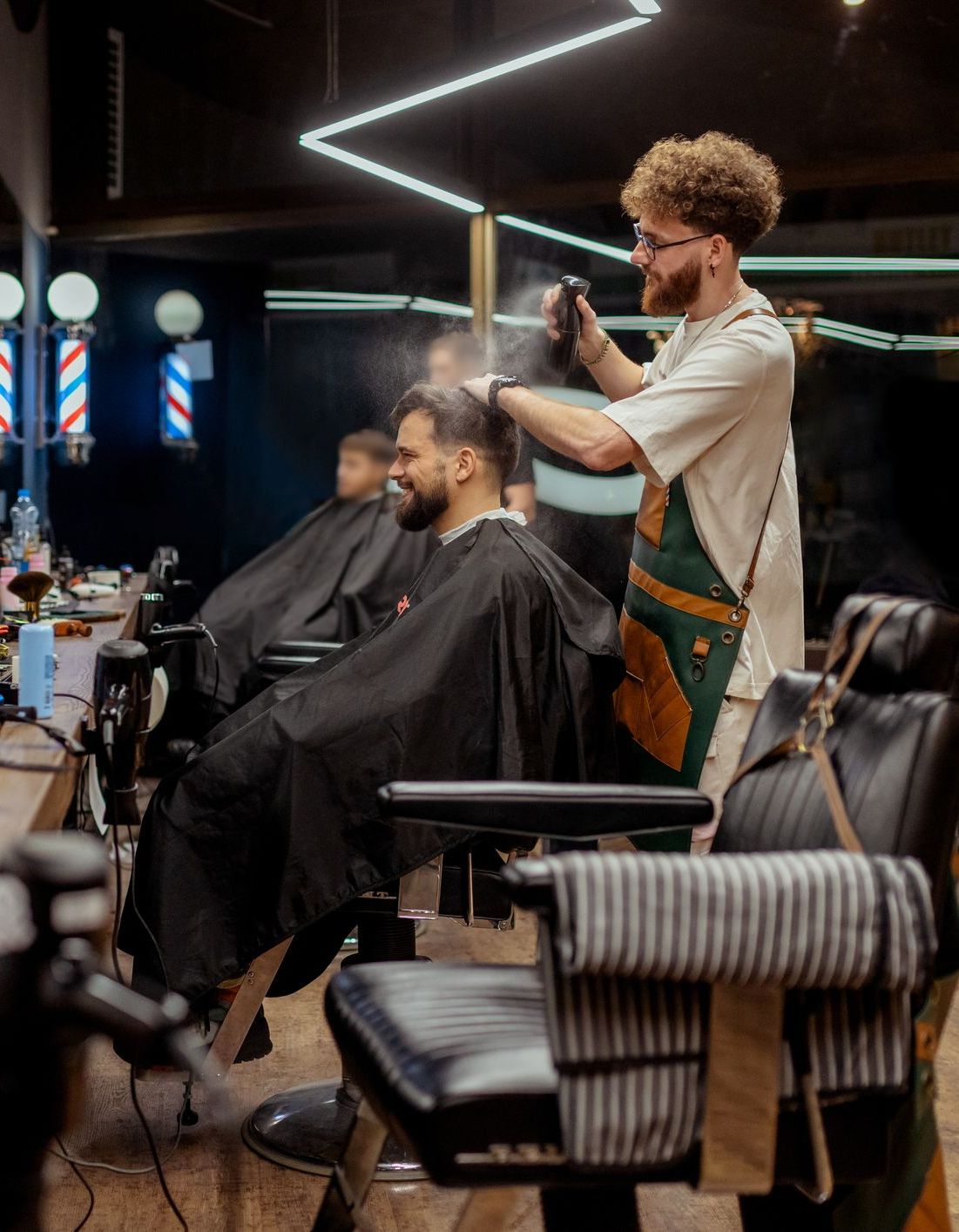 Salon interior with styling chairs
