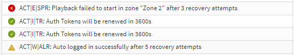 Event Log set to Normal: all events are logged.
