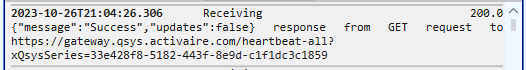 Rx mode: inbound network responses logged.
