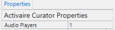 Properties panel: Audio Players incremented to 3.