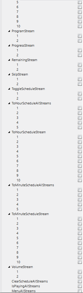 Scheduling pins, column 3.