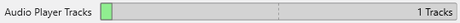 Audio Player Tracks indicator updates to 3 Tracks.