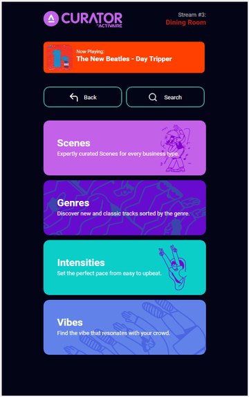 Music Library root, Scenes, Genres, Intensities, Vibes.
