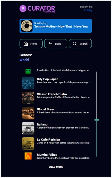Genres → World playlists.