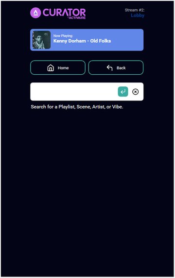 Search screen with the cursor in the query box.
